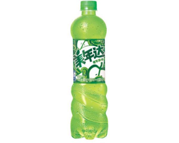 【美年达】青苹果味碳酸饮料500ml