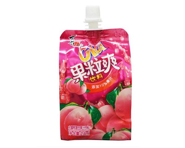 【喜之郎】水蜜桃味果粒爽饮料258ml