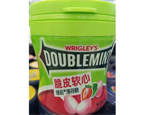 【绿箭】草莓薄荷味脆皮软心糖80g